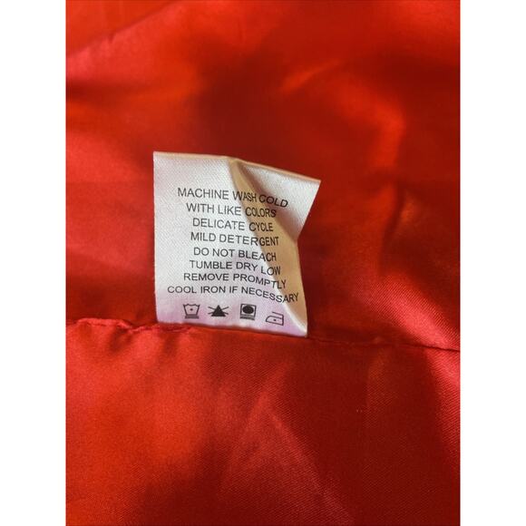 Berek NWT Tainted Whiskers Faux Fur Vest Red Satin Lining Black & White Size L - Picture 9 of 10